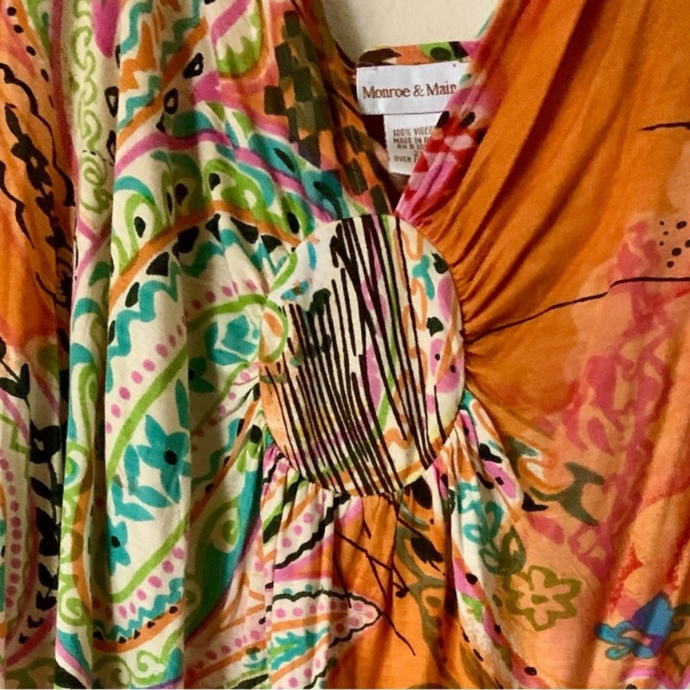 Monroe & Main Boho Paisley Print Top - Picture 5 of 12